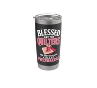 Vintage Quilting Mom Sewing Quilter Fabric Blocks Patchwork Stainless Steel Insulated Tumbler