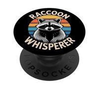 Vintage Raccoon Whisperer Nature Explorer Retro Animal Lover PopSockets Adhesive PopGrip