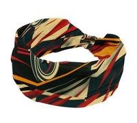 Vintage Race Car with Finish Line Flags Pilot and Flames Sports Headbands for Women, Elastic Sports Hair Bands Nurse Wide Turban for Workouts Yoga Gym Tennis