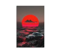 Vintage Racing Car Poster 911 934 Black Bird Classic Sports Car Decorative Painting Canvas Modern Art Picture 12x18inch(30x45cm)