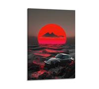 Vintage Racing Car Poster 911 934 Black Bird Classic Sports Car Decorative Painting Canvas Modern Art Picture 08x12inch(20x30cm)