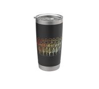 Vintage Racing Cyclists Drawing Stainless Steel Insulated Tumbler