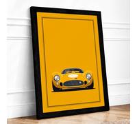 Vintage Racing Profile Retro Framed Wall Art Print A1 (84.1×59.4cm) Black, Wall Decor for Living Room, Bedroom, Office & Home, Ready to Hang, Art Gift