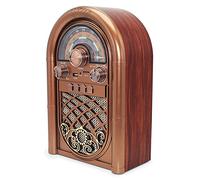 Vintage Radio, Portable Shortwave Retro Radio with Bluetooth Speaker and TF Play, Retro Wood Grain Body, Great for Home Friend Outdoor Kitchen Gifts