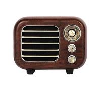 Vintage Radio Retro Speaker - Walnut Wooden Fm Radio, Strong Bass Enhancement, Loud Volume,(Argento)