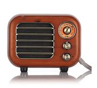 Vintage Radio Retro Speaker - Walnut Wooden Fm Radio, Strong Bass Enhancement, Loud Volume,(D)