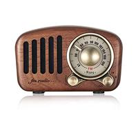 Vintage Radio, Retro Walnut Wooden FM Radio with Old Fashioned Classic Style, with USB, BT5.0, TF Card Player, for Home, Party, Outdoor, Gift