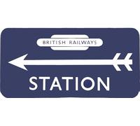 Vintage Railway Totem Sign Aluminium Rust Proof Wall Sign A4 OR A5 Railwayana (A4-210x300CM, Plain)