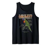 Vintage Rainbow Lorikeet Bird Watching Art Nature Love Birds Tank Top