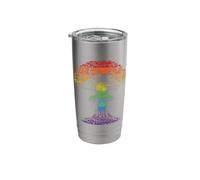 Vintage Rainbow Mushroom Cloud Atomic Nuclear Bomb Stainless Steel Insulated Tumbler
