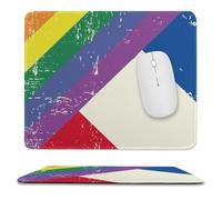 Vintage Rainbow Swedish Flag Trendy Gaming Mouse Pad Rubber Base Non-Slip Large Desk Mat Home Office 9.8"x11.8"