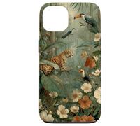 Vintage Rainforest Leopard & Toucan Jungle Art Case for iPhone 13