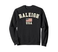 Vintage Raleigh USA American Flag Souvenir Retro Sweatshirt
