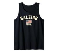 Vintage Raleigh USA American Flag Souvenir Retro Tank Top