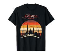 Vintage Ramadan Mubarak Retro Sunset Mosque Camel Islam T-Shirt
