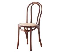 Vintage Rattan Dining Chair - Solid Wood Armless Design Stylish Backrest for Living Room Bedroom Office - Elegant Home Fur Comfortable Seating Solution