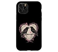 Vintage Raven Gothic Heart Thorns Roses Dark Romance Case for iPhone 11 Pro