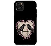 Vintage Raven Gothic Heart Thorns Roses Dark Romance Case for iPhone 11 Pro Max