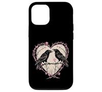Vintage Raven Gothic Heart Thorns Roses Dark Romance Case for iPhone 12/12 Pro