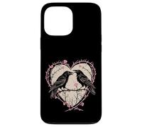 Vintage Raven Gothic Heart Thorns Roses Dark Romance Case for iPhone 13 Pro Max