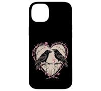 Vintage Raven Gothic Heart Thorns Roses Dark Romance Case for iPhone 14 Plus