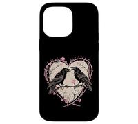 Vintage Raven Gothic Heart Thorns Roses Dark Romance Case for iPhone 14 Pro Max