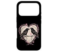 Vintage Raven Gothic Heart Thorns Roses Dark Romance Case for iPhone 17 Pro