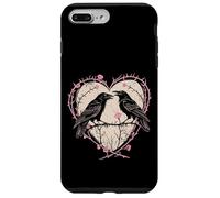 Vintage Raven Gothic Heart Thorns Roses Dark Romance Case for iPhone 7 Plus/8 Plus