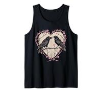 Vintage Raven Gothic Heart Thorns Roses Dark Romance Tank Top