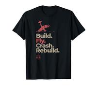 Vintage RC Plane Model Aircraft Build Fly Crash Rebuild T-Shirt