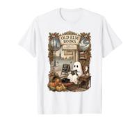 Vintage Reading Ghost Autumn Bookshop Cozy Introvert Graphic Value Graphic T-Shirt