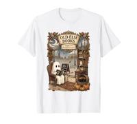 Vintage Reading Ghost Autumn Bookshop Cozy Introvert Graphic Value Graphic T-Shirt