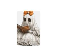 Vintage Reading Ghost Orange Coquette Bow Car Air Fresheners 4 Pcs Hanging Scented Cards Fragrance Scented Cards For Car Aromatherapy Tablets