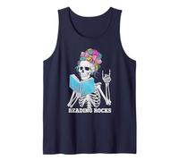 Vintage Reading Rocks ELA Teacher Language Book Dragon Crew Tank Top