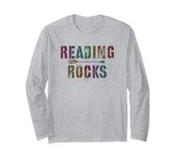 Vintage Reading Rocks Literacy Specialist Kindergarten Long Sleeve T-Shirt