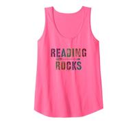 Vintage Reading Rocks Literacy Specialist Kindergarten Tank Top
