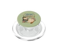 Vintage Recipe Keeper Floral Kitchen PopSockets PopGrip for MagSafe