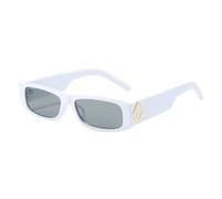 Vintage Rectangle Sunglasses For Women Men Retro Leopard Yellow Narrow Frame Sun Glasses Shade Female (C5,One Size)