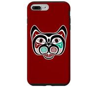 Vintage Red Black Haida Native Culture Kitty Cat Case for iPhone 7 Plus/8 Plus