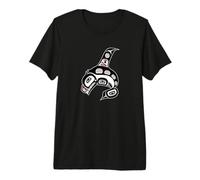 Vintage Red Black Haida Orca Whale Native Art Premium T-Shirt