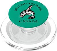 Vintage Red Black Haida Orca Whale Native Illustration PopSockets PopGrip for MagSafe