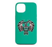 Vintage Red Black Haida Thunderbird Native Art Case for iPhone 13