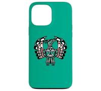 Vintage Red Black Haida Thunderbird Native Art Case for iPhone 13 Pro Max