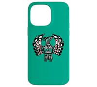 Vintage Red Black Haida Thunderbird Native Art Case for iPhone 14 Pro Max
