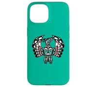 Vintage Red Black Haida Thunderbird Native Art Case for iPhone 15
