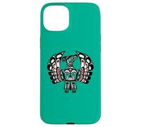 Vintage Red Black Haida Thunderbird Native Art Case for iPhone 15 Plus