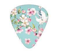 Vintage Red Heads Crane Chrysanthemum The guitar pick, for acoustic, electric, bass guitars - natural touch, 12 pack, multi-color.