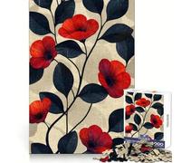 Vintage Red Poppies for Adults 1000 Piece Jigsaw Puzzle Focus Training Peaceful Hobby Tight Join Memorable Gift (50x75cm)