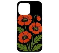 Vintage Red Poppy Botanical Retro Floral Design for Nature Case for iPhone 13 Pro Max