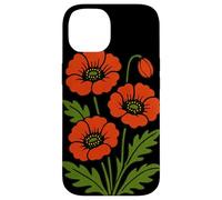 Vintage Red Poppy Botanical Retro Floral Design for Nature Case for iPhone 14
